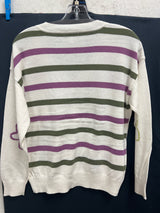 Tribal multi flowers stripe sweater