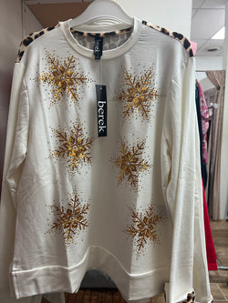 Berek leopard snowflake Christmas shirt