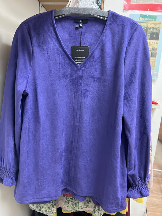 JOH purple suede blouse