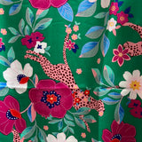 Entro green floral leopard top
