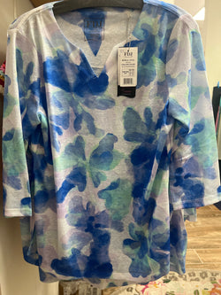 FDJ blue watercress print top