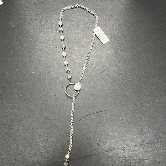 Michele Busch quartz moonstone chain necklace