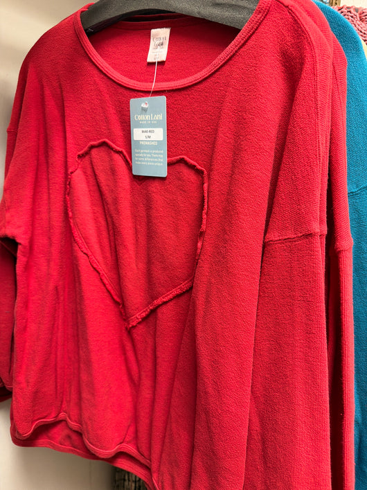 Cotton Lani Red Heart Top
