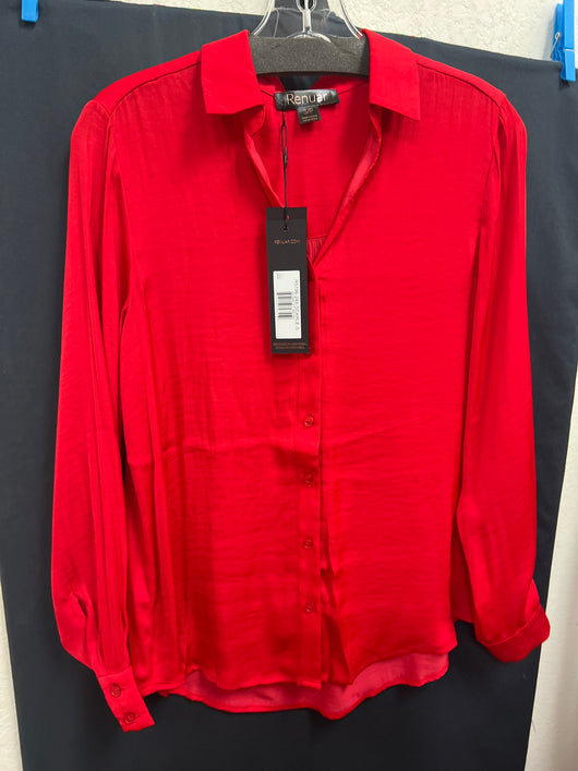 Renuar airflow button up shirt scarlet