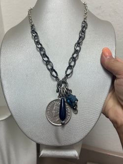 Coin charm necklace