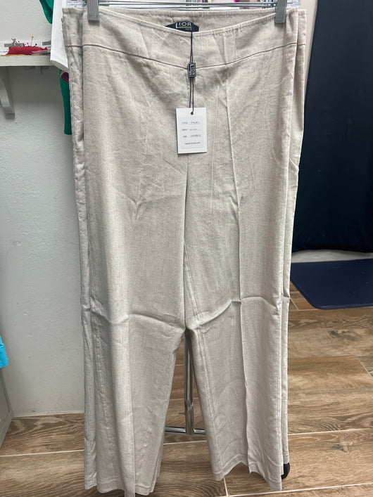 Lior beige linen pull on pants