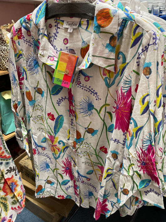 Toofan white floral print tunic