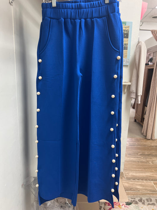 JOH cobalt blue Farrah pearl pants