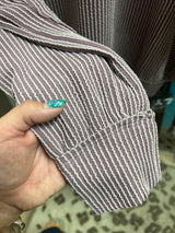 Eesome purple ribbed l/s top