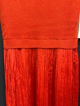 Tribal twofer sleeveless maxi dress crimson