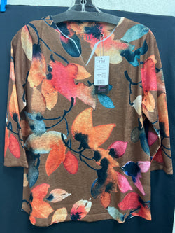 FDJ golden fall brown leafy 3/4 top
