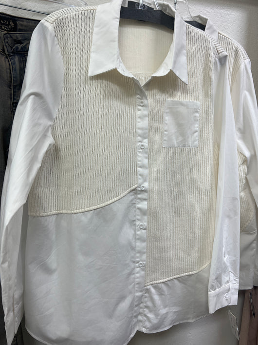 AZI white button up shirt