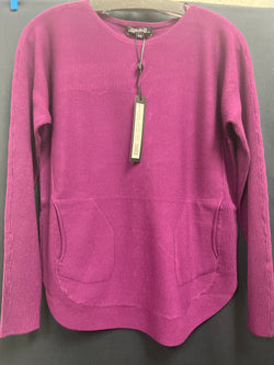 Charlie B mulberry laced back sweater