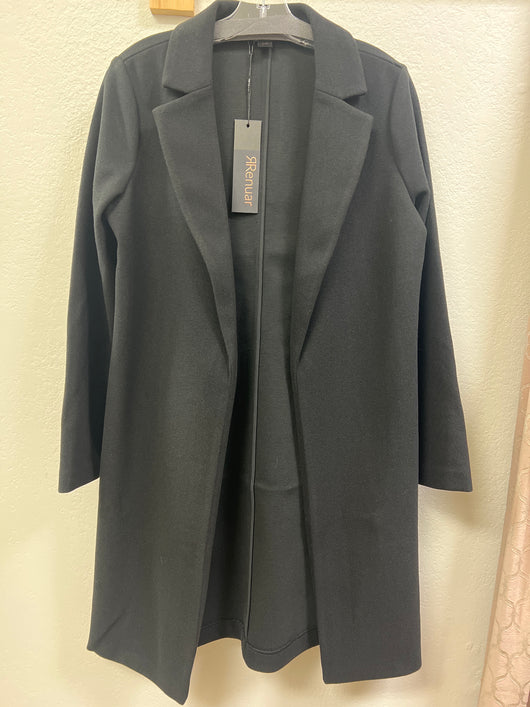 Renuar long pea coat black