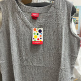 Toofan gray marble v neck sleeveless dress