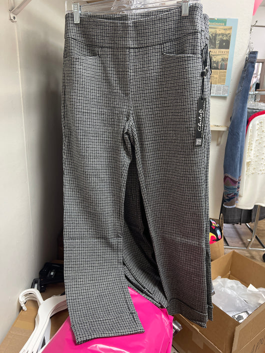 Charlie B tattersall houndstooth pull on pants