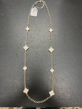 Lordane gold pearl flower necklace