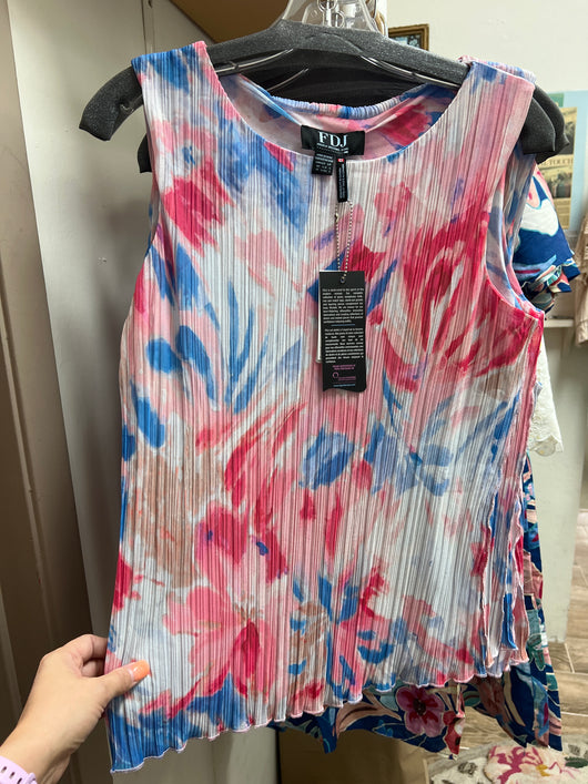 FDJ patrizia pleated mesh tank