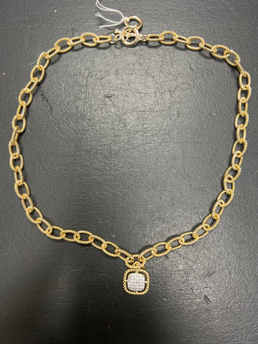 Lordane gold short necklace bling pendant