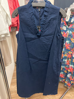 Carre noir sleeveless navy dress