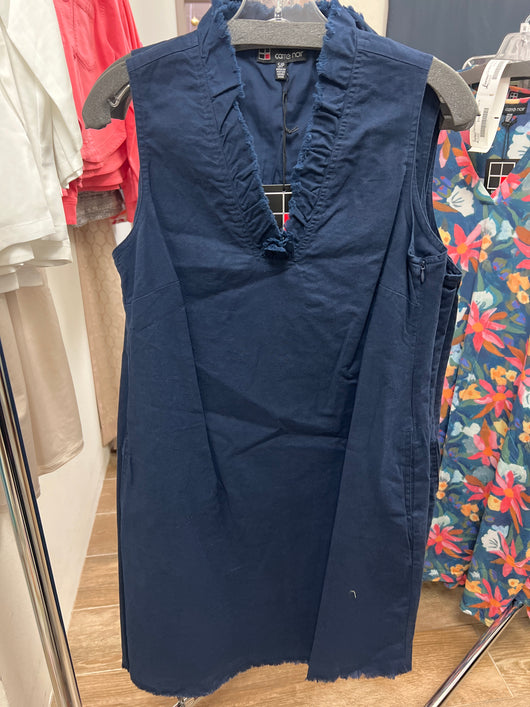 Carre noir sleeveless navy dress