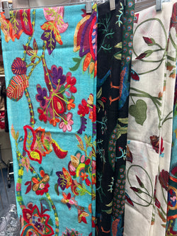 ANU embroidered scarves