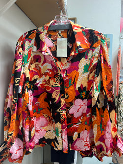 Eesome floral multi blouse balloon sleeve