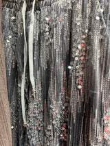 Spanner grey velvet sequin pants