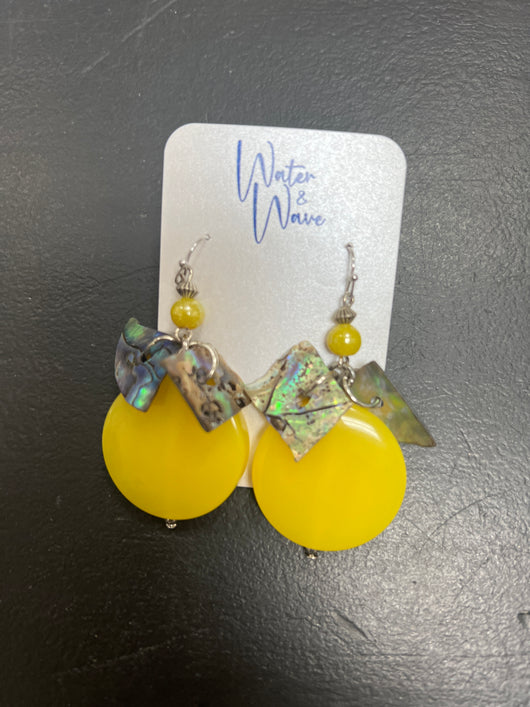 Water & wave lemon drop limoncello earrings