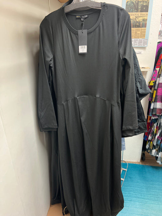 Kozan ribbed black Diana maxi dress