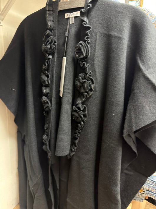 Spanner Black Hi-Low Shawl O/S