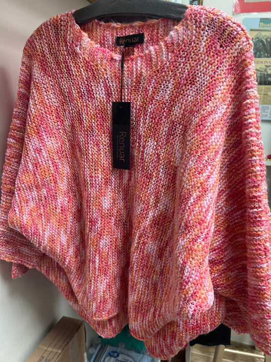 Renuar dolman sweater melon combo