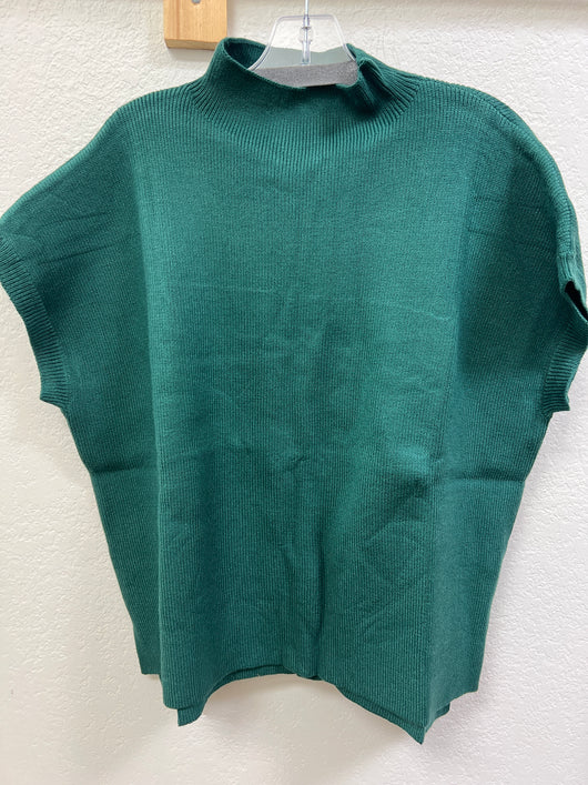 Jodifl hunter green cap sleeve sweater