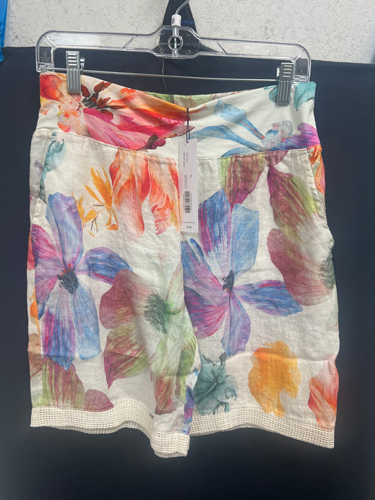 Spanner linen wildflower Bermuda shorts
