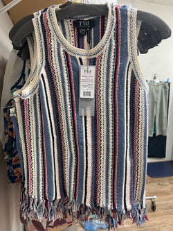 FDJ independence stripe fringe tank