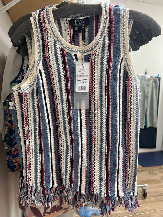 FDJ independence stripe fringe tank
