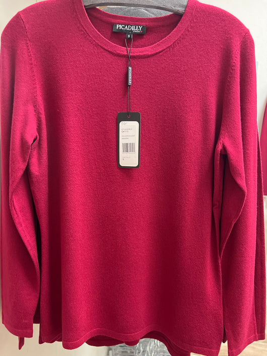 Picadilly crew neck sweater sangria