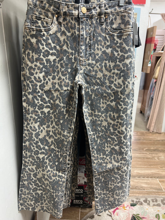 KUT leopard Kelsey ankle jeans