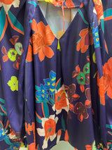 Entro purple floral flowy blouse