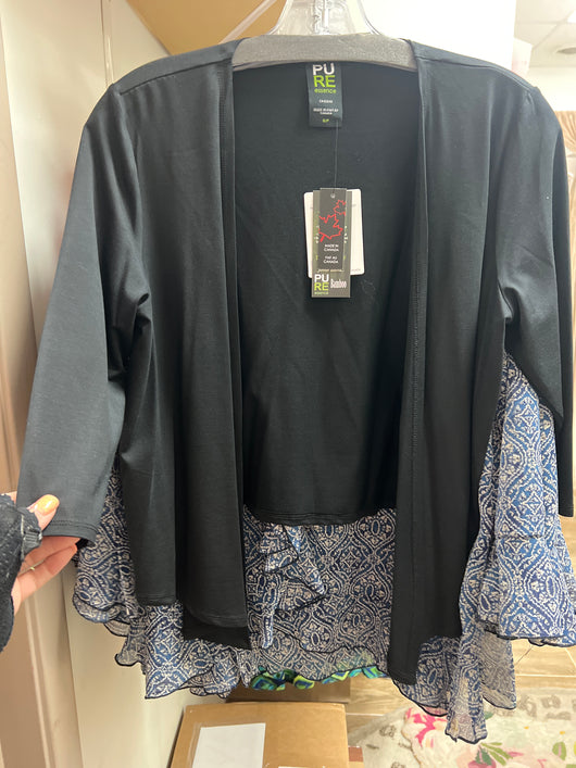 PURE short cardigan black