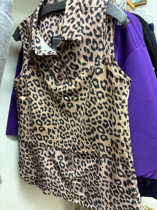 Joh animal print sleeveless tunic