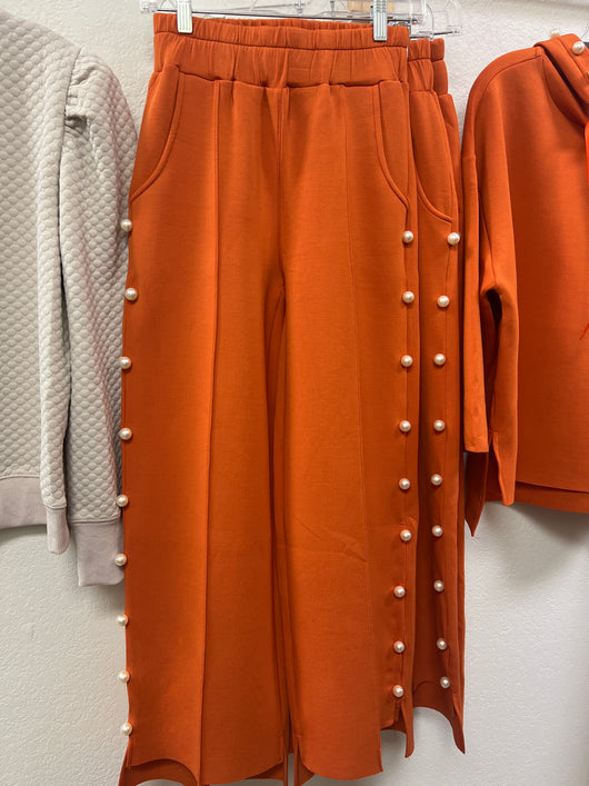 JOH burnt orange Farrah pearl pants