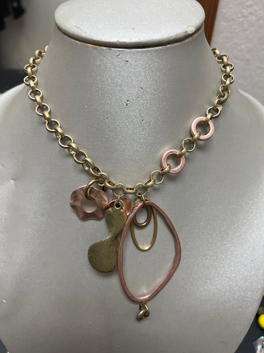 Water & wave cerium necklace