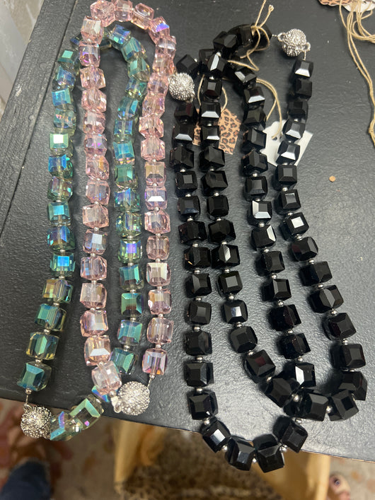 Magnetic clasp necklaces