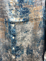 AZI metallic blue silver Maria blouse