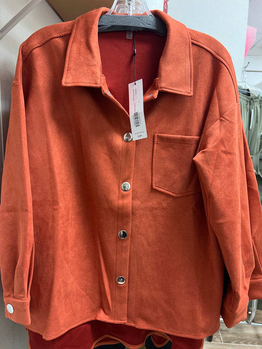Spanner burnt orange suede jacket