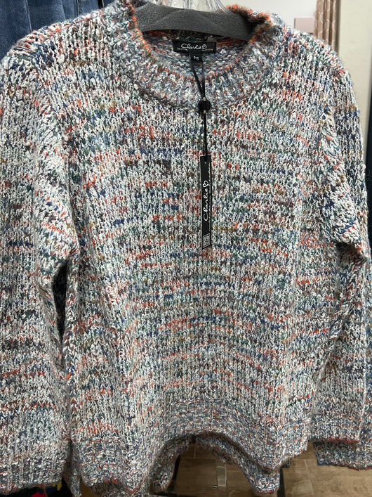 Charlie B space dye multi sweater