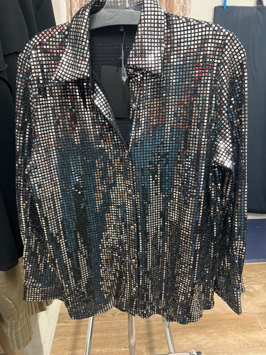 JOH disco ball button up shirt