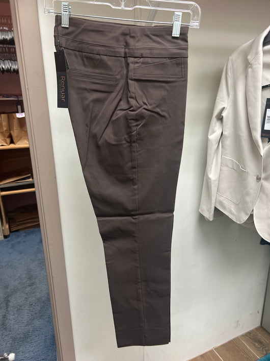 Renuar pull on ankle pant chocolate