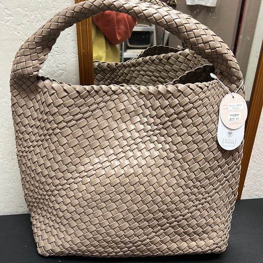 Melie Bianco taupe tote purse